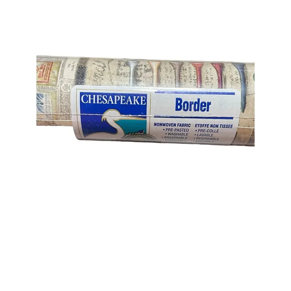 Chesapeake Wallcoverings Golf Theme Wallpaper Border 10‎ Yards FAM65151B
